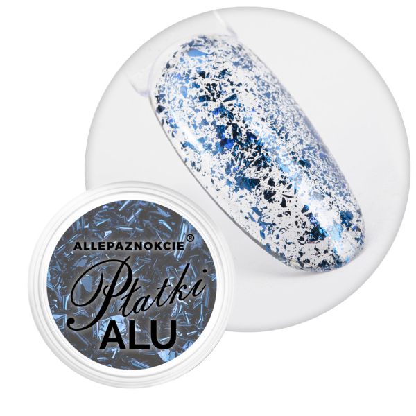 Nail Art Prismatic Flakes Blue